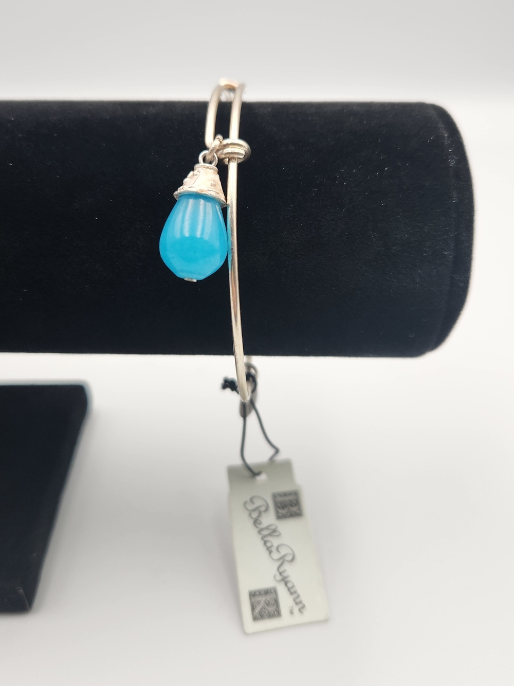Bella Ryann Turquoise Color Stone Teardrop Wire Bangle Bracelet